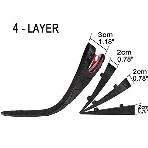 Adjustable Height Increase Insoles with Air Cushion Lift