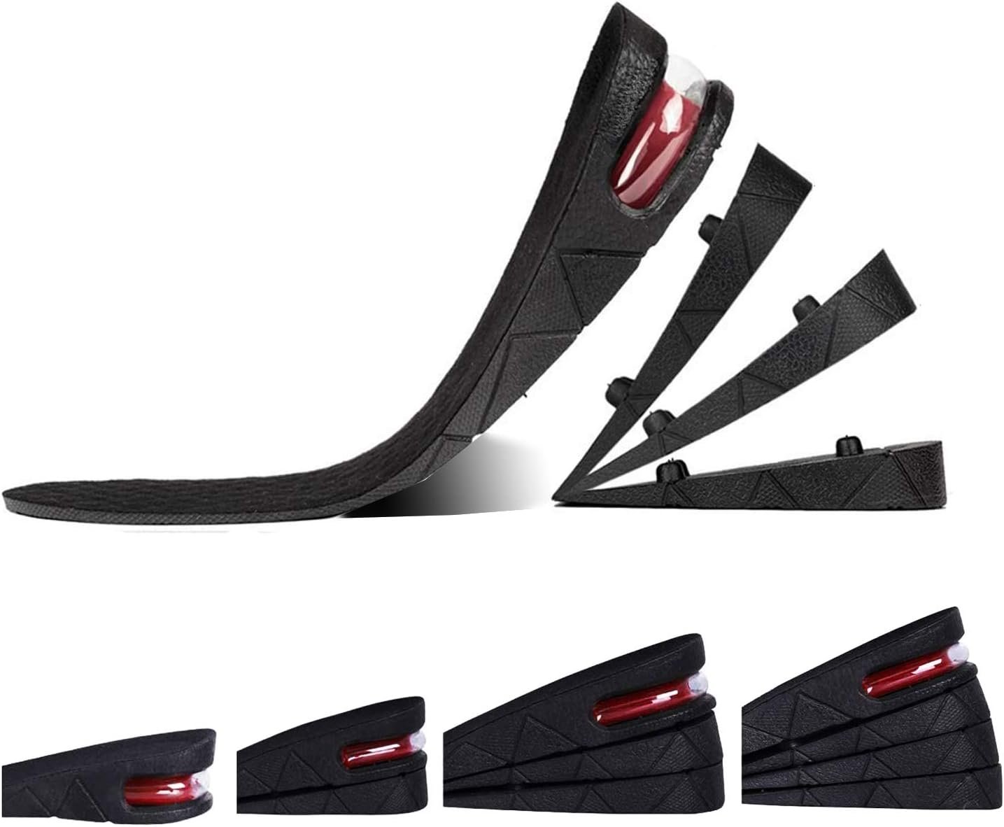 Adjustable Height Increase Insoles with Air Cushion Lift