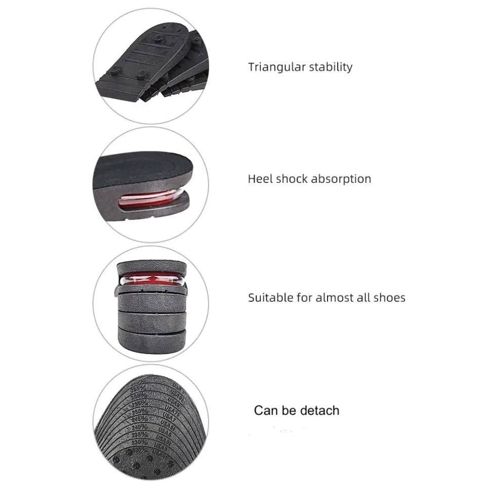 Discreet Height Increase Insoles – 3 Inch Air Cushion