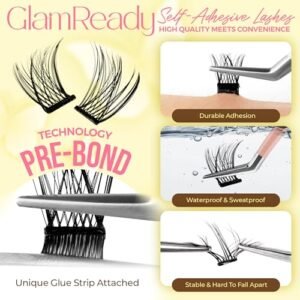 Effortless Self-Adhesive Lash Clusters - No Glue Needed!