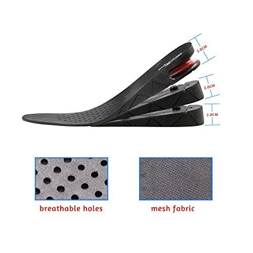 ERGOfoot Height Increase Insoles: 2.75" Air Cushion Comfort